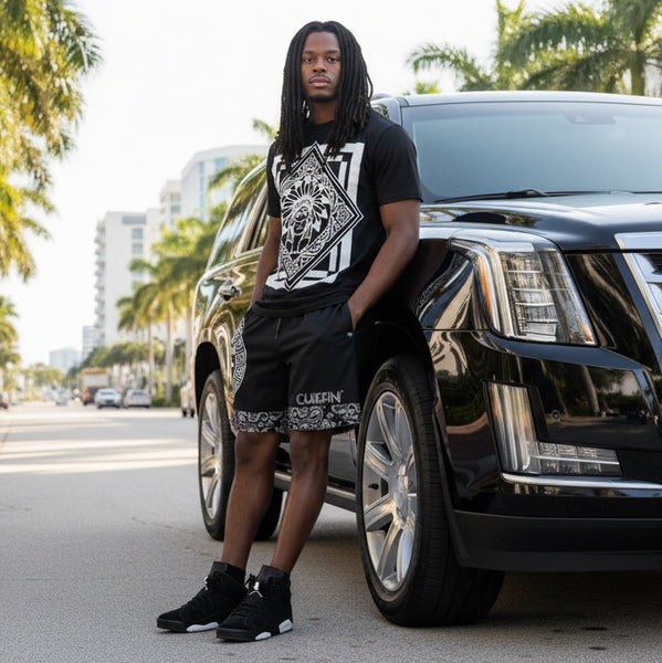 *CHIEFIN’* REVERSIBLE MESH BASKETBALL SHORTS (BIG WAIST SIZES)