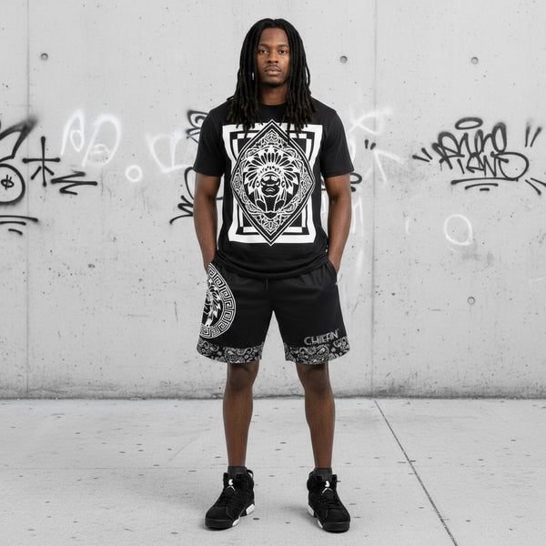 *CHIEFIN’* REVERSIBLE MESH BASKETBALL SHORTS (BIG WAIST SIZES)