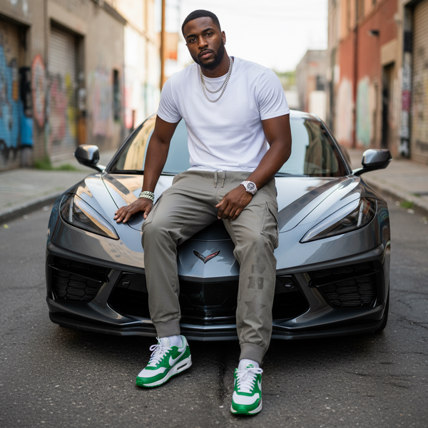 *WELL ESTABLISHED* P.U. (GREY) ~JOGGER PANTS~ (LINED) (SIDE ANKLE ZIPS)