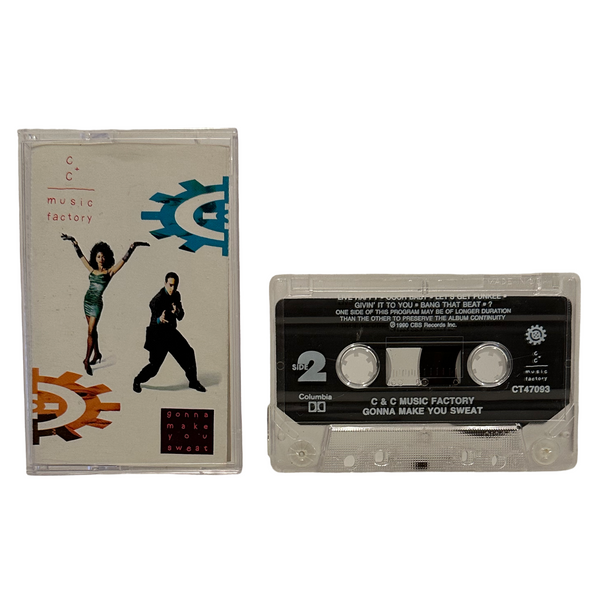 •C&C MUSIC FACTORY - GUNNA MAKE YOU SWEAT• ~1990 OG PRESSINGS~ (CD & CASSETTE TAPE)