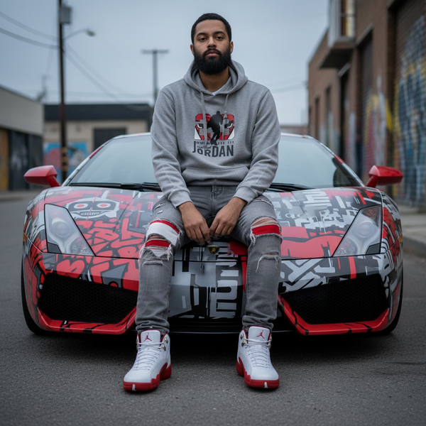 *23 JORDAN* (GREY) PULLOVER HOODY