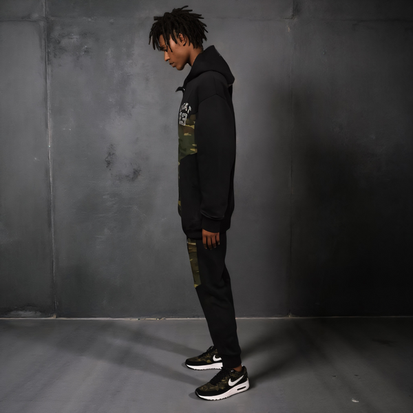 •23 GOAT• CAMOUFLAGE LUXURY ZIP UP SWEATSUITS (CUT & SEW) (EMBROIDERED LOGOS)