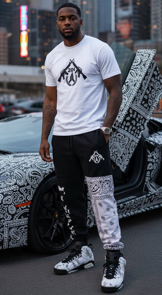 *204 LA FAMILIA* ~TEAM AK~ LUX FULL SWEATPANTS (CUT & SEW WITH EMBROIDERED LOGOS)