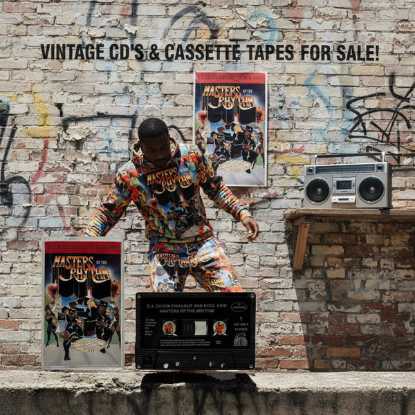 •D.J. CHUCK CHILLOUT & KOOL CHIP - MASTERS OF THE RHYTHM• ~1989 OG CANADIAN PRESSING~ (VERY RARE BLACK SHELL CASSETTE TAPE)