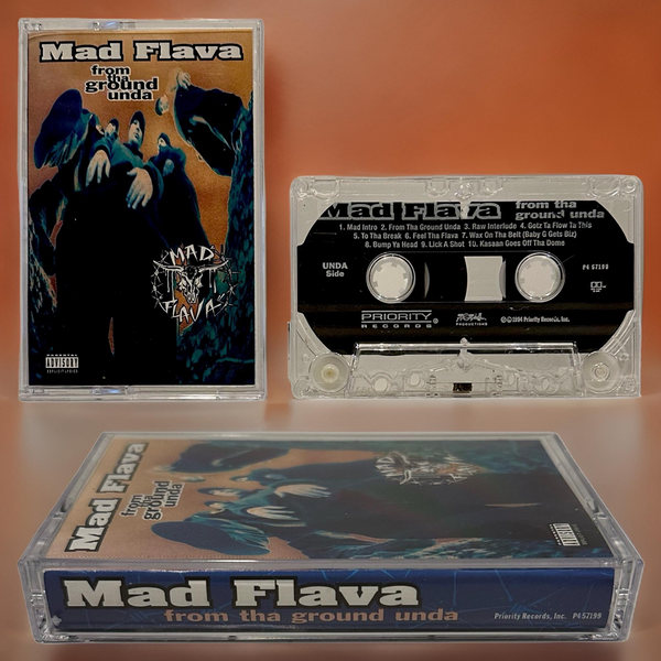 •MAD FLAVA ~ FROM THA GROUND UNDA• ~1994 OG PRESSING~ (CASSETTE TAPE)