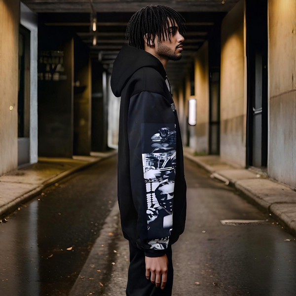 ^BLACK FLAG^ (BLACK) ~CREW POSSE~ EMBROIDERED PULLOVER HOODIES