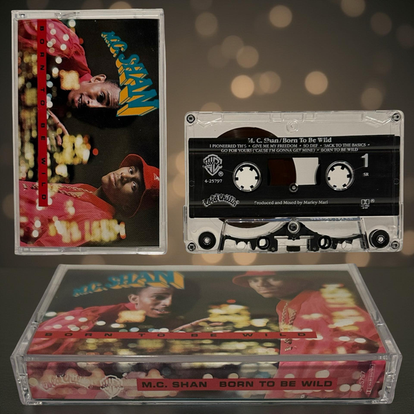 •M.C. SHAN - BORN TO BE WILD• ~1988 OG PRESSING~ (CASSETTE TAPE) (1)