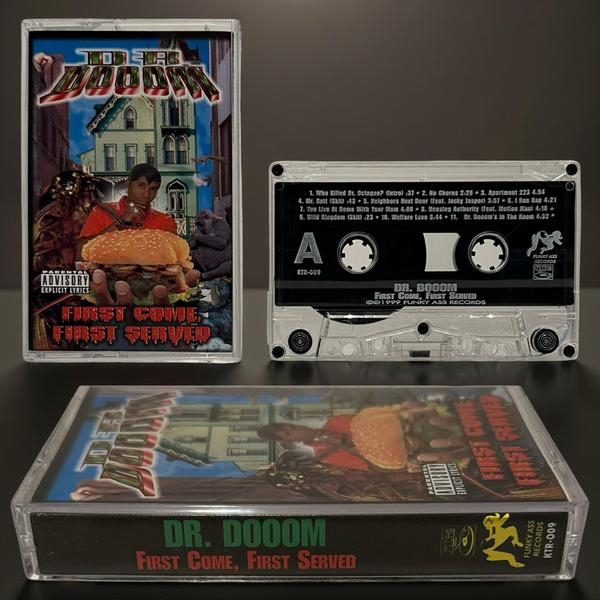 •DR. DOOOM - FIRST COME, FIRST SERVED• ~1999 OG PRESSING~ (CASSETTE TAPE)