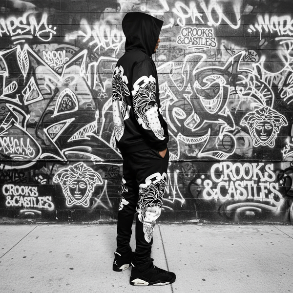 •CROOKS & CASTLES• JOGGER SWEATSUITS SUITS (FLEECY SOFT LINED) (1 of 1 Sample)