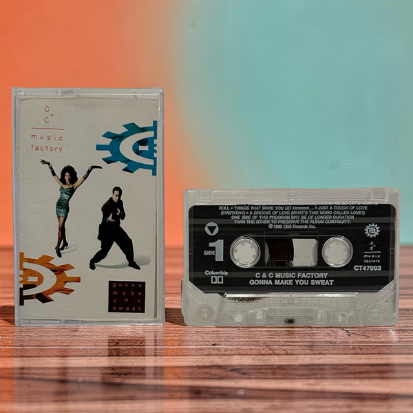 •C&C MUSIC FACTORY ~ GUNNA MAKE YOU SWEAT• ~1990 OG PRESSING~ (CASSETTE TAPE)