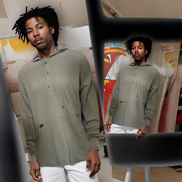 ^MARC ECKO^ ~CUT & SEW~ FANCY HOODED BUTTON UP SHIRT