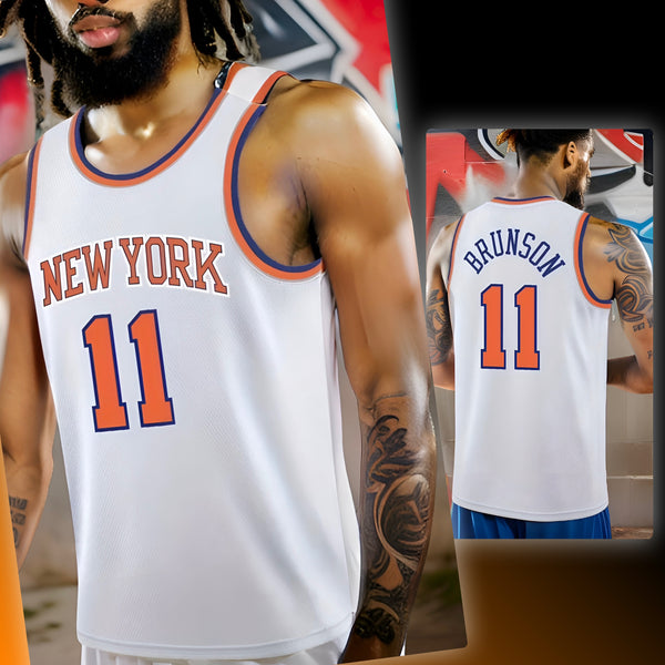 ^NEW YORK 11 BRUNSON^ Basketball Jerseys (Stitched Logos & Numbers)