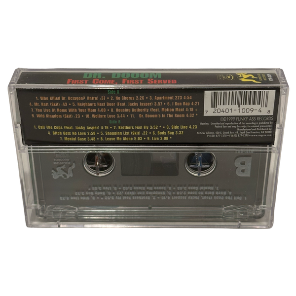 •DR. DOOOM - FIRST COME, FIRST SERVED• ~1999 OG PRESSINGS~ (CD & CASSETTE TAPE)