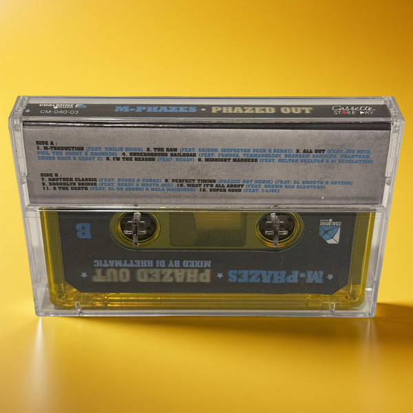 •M-PHAZES - PHAZED OUT• ~2015 LIMITED EDITION OG PRESSING~ (YELLOW SHELL) (CASSETTE TAPE)