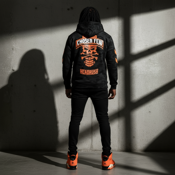 *HEADRUSH* (Dark Camo) ~The Chosen Few~ ZIP Up Hoodies