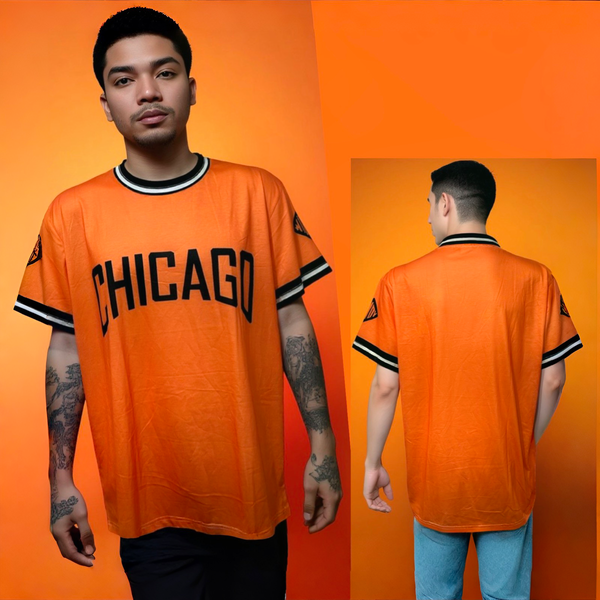 •CHICAGO• ~Orange lightweight activewear T-Shirts~