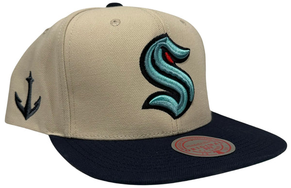 *Seattle Kraken* snapback hats by Mitchell & Ness