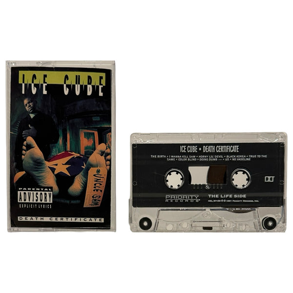 •ICE CUBE - DEATH CERTIFICATE• ~1991 OG PRESSINGS~ (CD & CASSETTE TAPE)