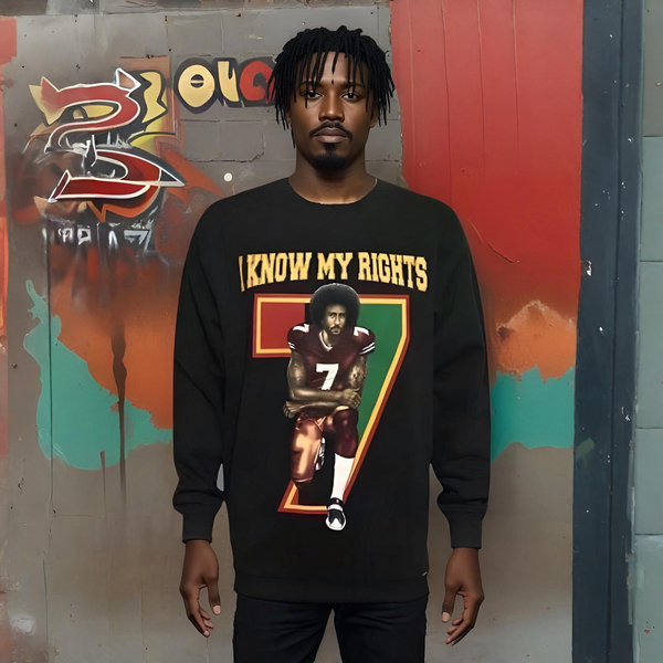 ^KAPERNICK^ ~I KNOW MY RIGHTS~ CREWNECK SWEATSHIRTS (BLACK)