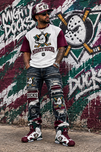 *ANAHEIM MIGHTY DUCKS* Adjustable Fit Snapback Trucker Mesh Hats by Mitchell & Ness