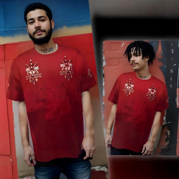 ^8IGHTH DSTRKT^ (RED) ~EMBROIDERED LOGOS~ SHORT SLEEVE T-SHIRTS