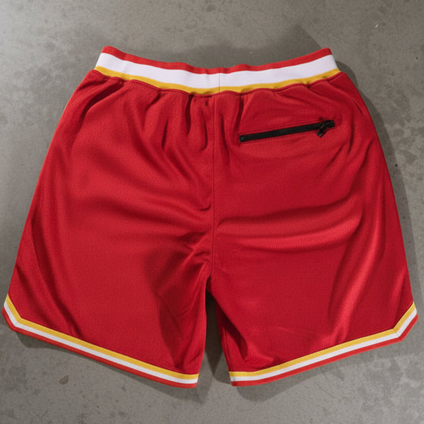 *SAN FRANSISCO 49ERS* ~Shorts~ •Embroidered Patches•Back Zip Pocket•2 Front Pockets•