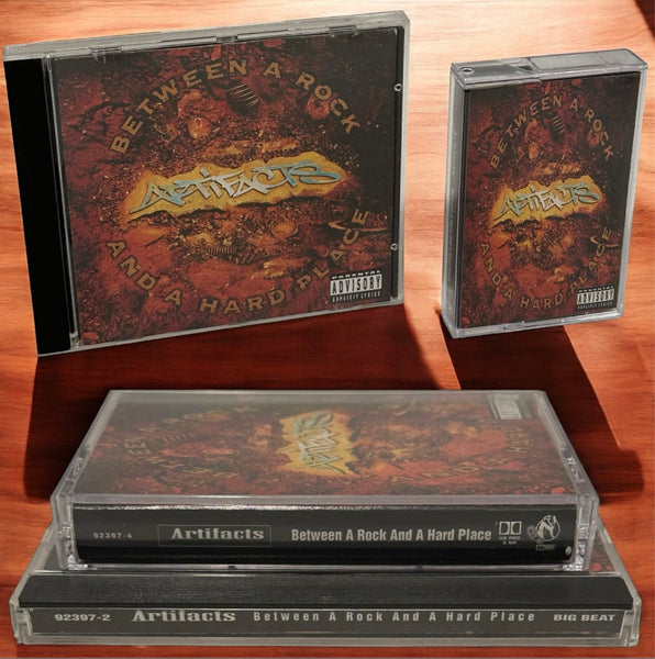 •ARTIFACTS - BETWEEN A ROCK AND A HARD PLACE• ~1994 OG PRESSINGS~ (CD & CASSETTE TAPE)