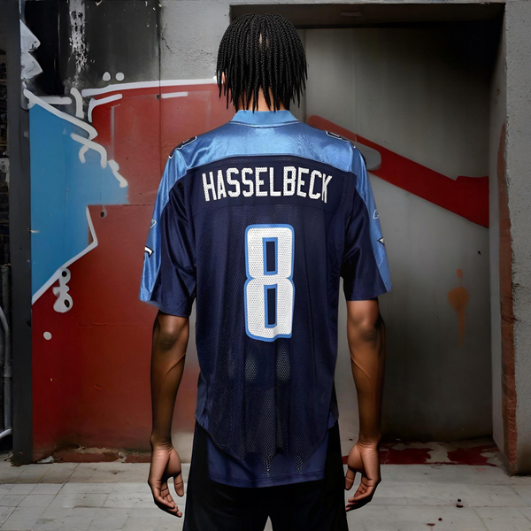 ^TENNESSEE TITANS^ (HASSELBECK) ~ON FIELD~ NFL JERSEY