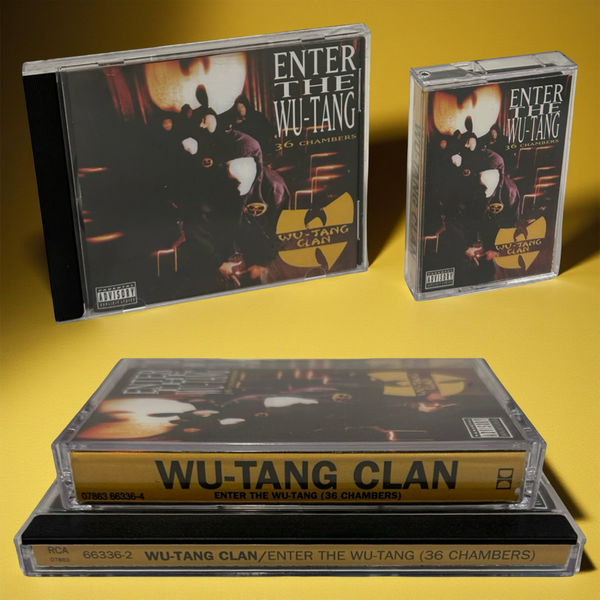 •WU-TANG CLAN - ENTER THE WU-TANG (36 CHAMBERS)• ~1993 OG CANADIAN PRESSINGS~ (CD & CASSETTE TAPE) (BLACK SHELL)