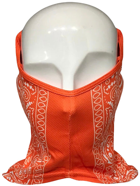 *WINTER HEADWEAR / FACE COVERINGS* ~ORANGE BANDANA~