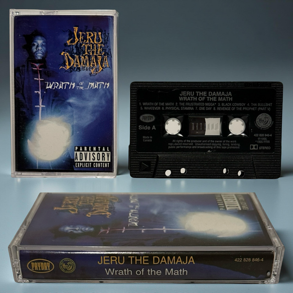 •JERU THE DAMAJA - WRATH OF THE MATH• ~1996 OG CANADIAN PRESSING~ (CASSETTE TAPE) (BLACK SHELL)