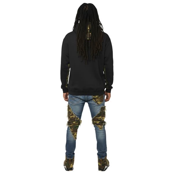*23 GOAT* CAMOUFLAGE LUXURY ZIP UP HOODIES (CUT & SEW) (EMBROIDERED LOGO)