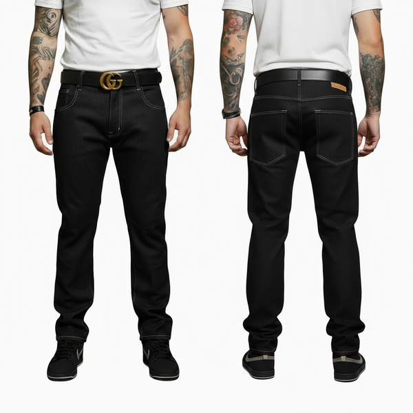 *Red BBQ Clothing Company* (REMIXED) DENIM JEANS (DARK NAVY) FOR MEN ~Premium Raw Denim Collection~