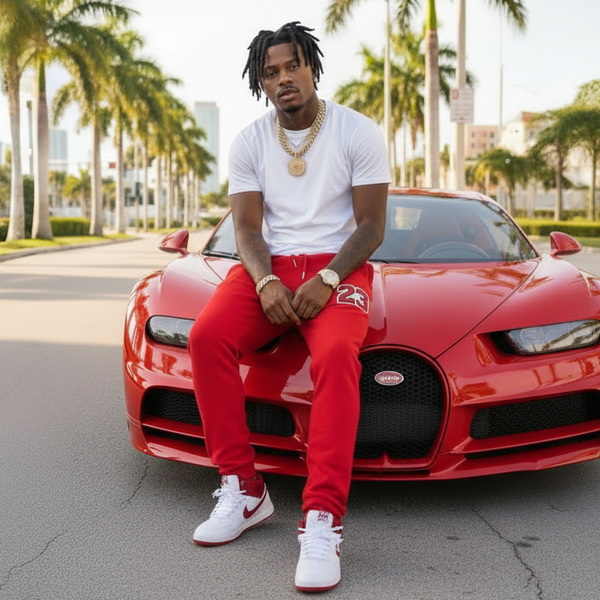 *23* (RED-BLACK) •JOGGER SWEATPANTS•