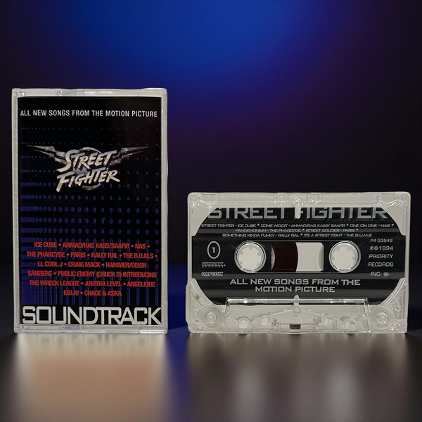 •STREET FIGHTER ~ ALL NEW SONGS FROM THE MOTION PICTURE• ~1995 OG PRESSING~ (CASSETTE TAPE)