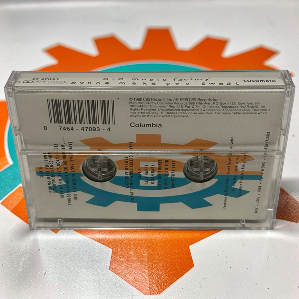 •C&C MUSIC FACTORY ~ GUNNA MAKE YOU SWEAT• ~1990 OG PRESSING~ (CASSETTE TAPE)