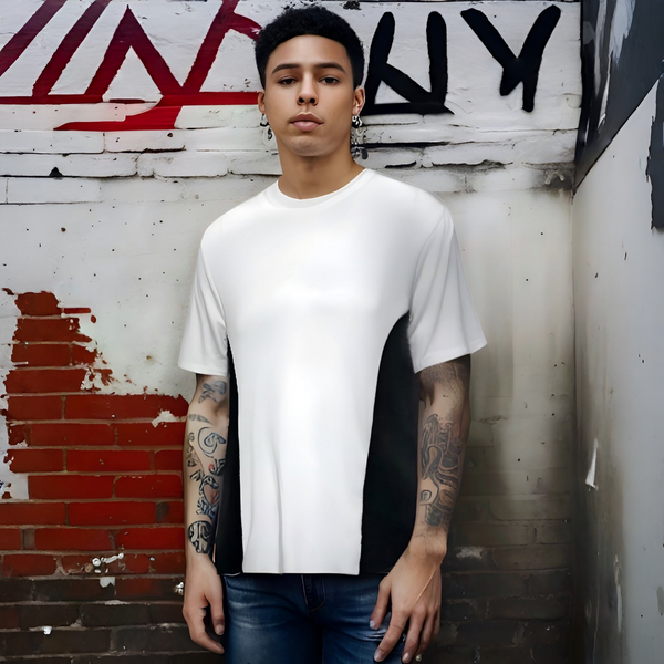 ^UCXX^ (WHITE-BLACK) FANCY CLUB SHORT SLEEVE T-SHIRTS