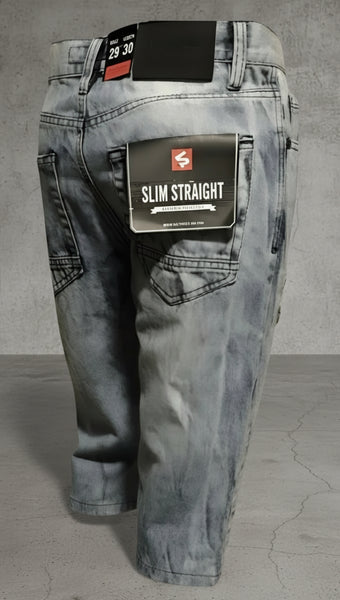 *SOUTHPOLE* (BLUE) ~RIPPED~ •DENIM SHORTS• (WAIST 29”)