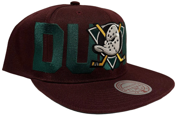 *Anaheim Mighty Ducks* snapback hats by Mitchell & Ness