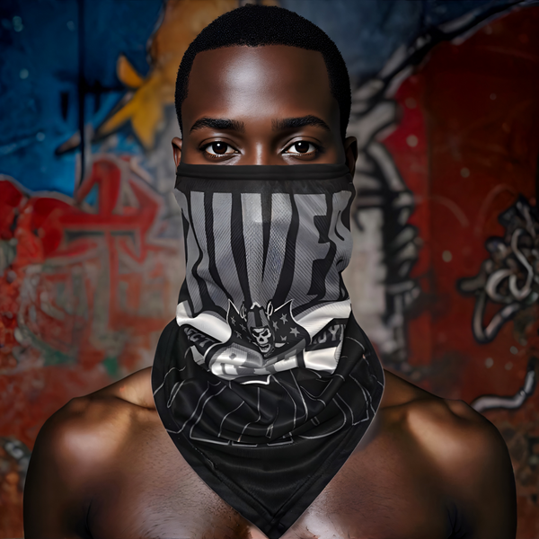 *All Season Face Coverings* ~SILVER AND BLACK~