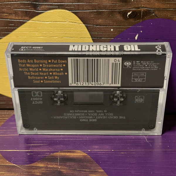 •MIDNIGHT OIL ~ DIESEL & DUST• ~1988 OG CANADIAN PRESSINGS~ (CD & CASSETTE TAPE)