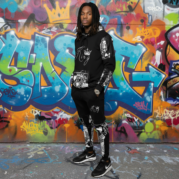 •KING OF HEARTS• LUXURY JOGGER SWEATSUITS (CUT & SEW) (EMBROIDERED LOGOS)