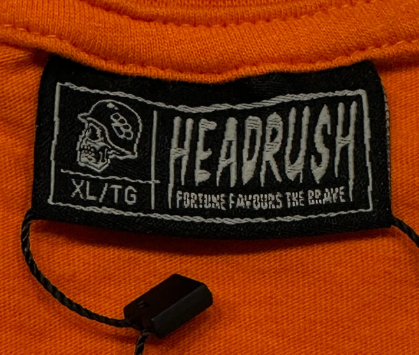 *HEADRUSH* (Orange-Wash) ~The Brave~ 3D Print Short Sleeve T-Shirts