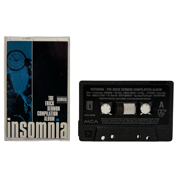 •INSOMNIA - THE ERICK SERMON COMPILATION ALBUM• ~1996 OG CANADIAN PRESSING~ (CASSETTE TAPE) (BLACK SHELL)
