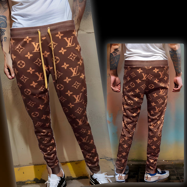 ^L0U!$^ ~ALL OVER PRINT~ JOGGER SWEATPANTS (FLEECE LINED)