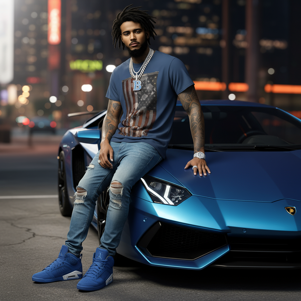 *FLYING COFFIN* (BLUE) •SHORT SLEEVE T-SHIRT•