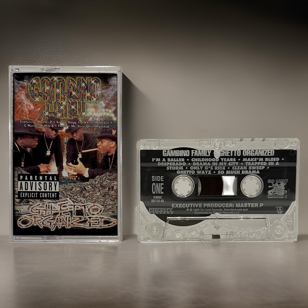 •GAMBINO FAMILY ~ GHETTO ORGANIZED• ~1998 OG PRESSING~ (NO LIMIT) (CASSETTE TAPE)