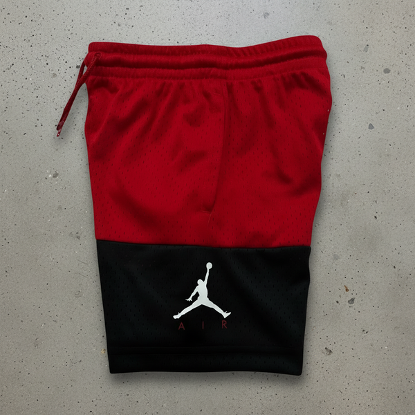 *AIR JORDAN* (RED-BLACK) ACTIVEWEAR SHORTS (GIRL-BOYS)