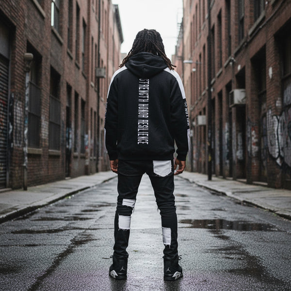 *REZOFWAR NATION* *ORIGINAL* Luxury cut & sew embroidery embellished pullover hoodies