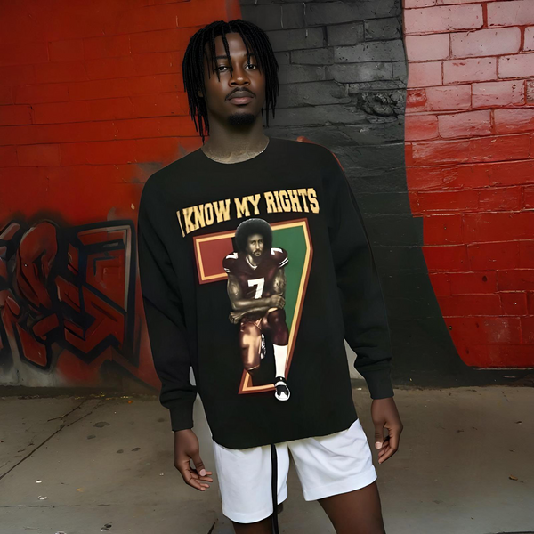 ^KAPERNICK^ ~I KNOW MY RIGHTS~ CREWNECK SWEATSHIRTS (BLACK)